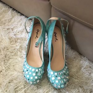 Cupid teel platform heels